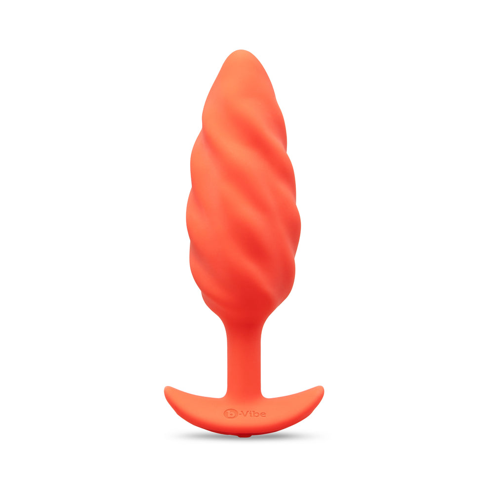 b-Vibe - b-Vibe Swirl Texture Plug Orange - Anal Toys & Stimulators