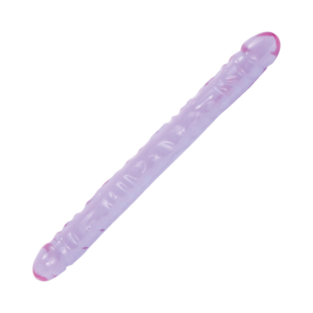 Doc Johnson - Crystal Jellies - Double Dong Purple 18in - Dildos - PVC