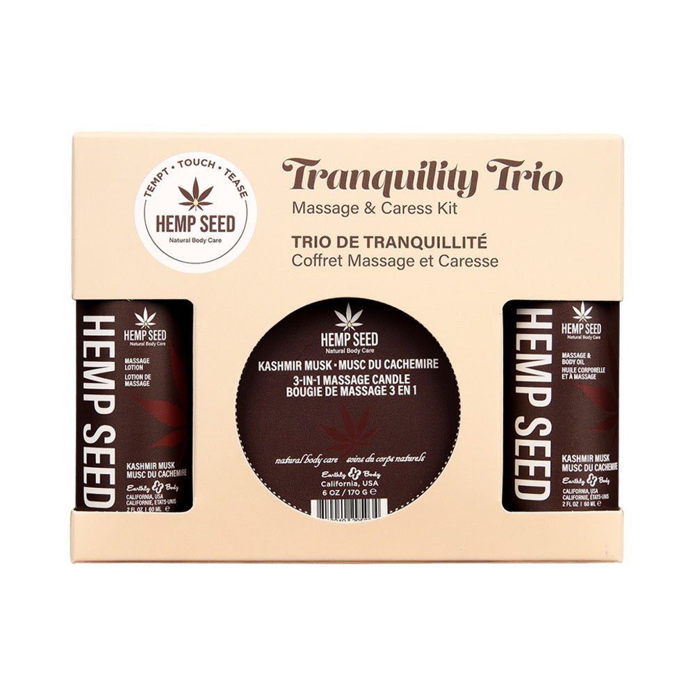 Earthly Body - Earthly Body Hemp Seed Massage in a Box Gift Set Kashmir Musk - Lubricants, Creams & Glides