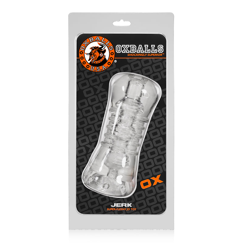 Oxballs - OxBalls Jerk, Masturbator, Clear - Masturbation Aids for Males - TPE/TPR/Elastomers
