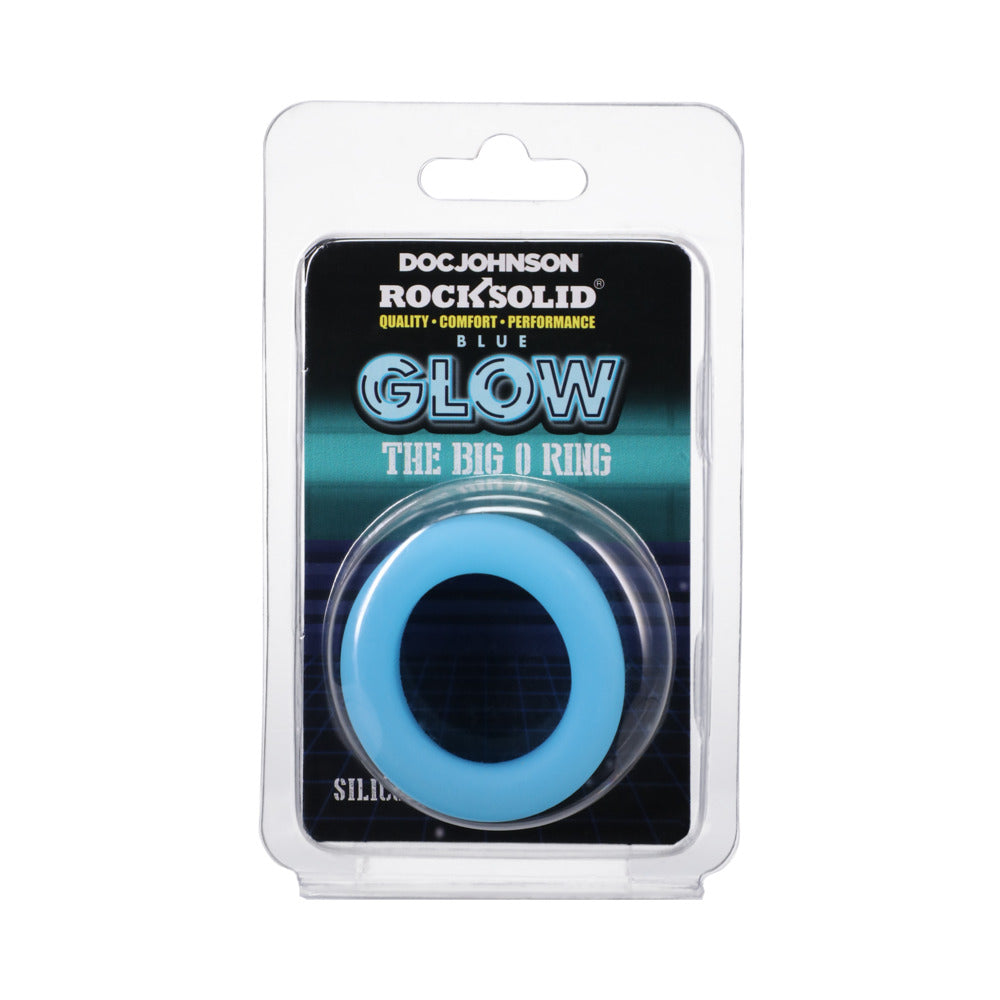 Rock Solid - Rock Solid Sila-Flex Glow-in-the-Dark Big O C-Ring Blue - Cockrings - Silicone
