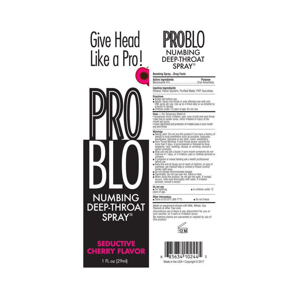 Little Genie - Problo Numbing Spray- Cherry - Supplements & Enhancers - Liquid