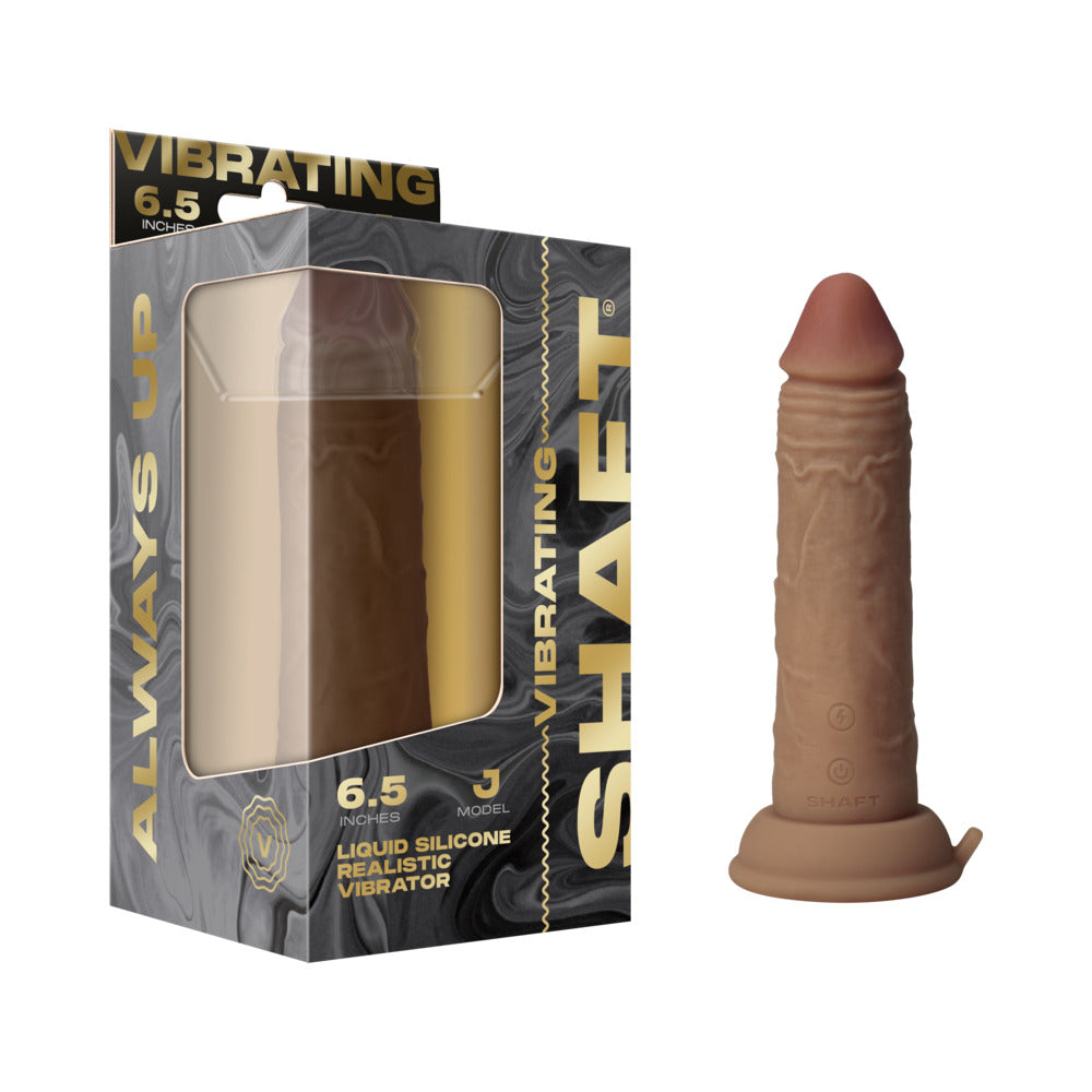 Shaft - Shaft Vibrating Model J: 6.5 in. Dual Density Silicone Dildo Oak - Dildos - Silicone
