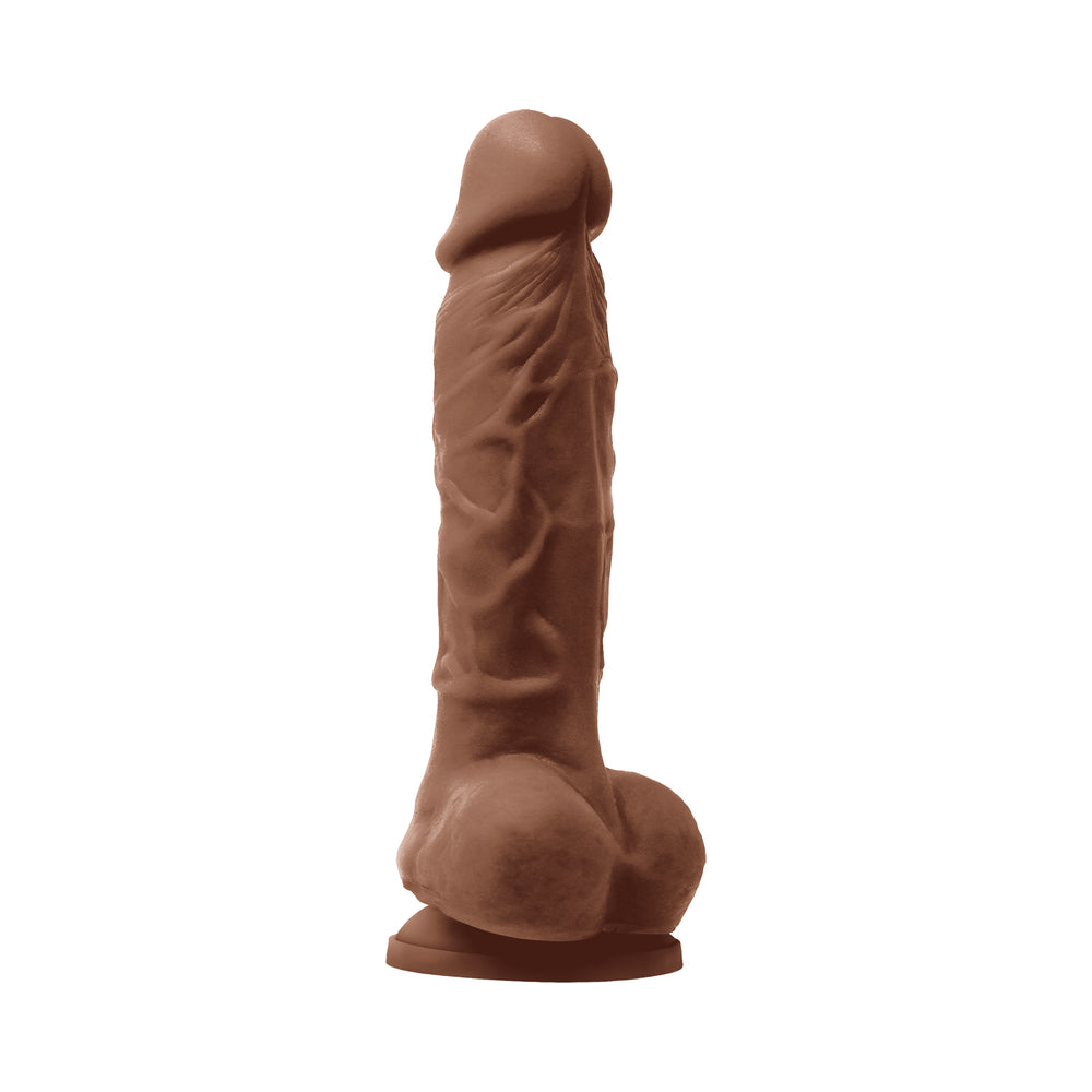 NS Novelties - Colours Pleasures 5 in. Vibrating Dildo Brown - Dildos - Silicone