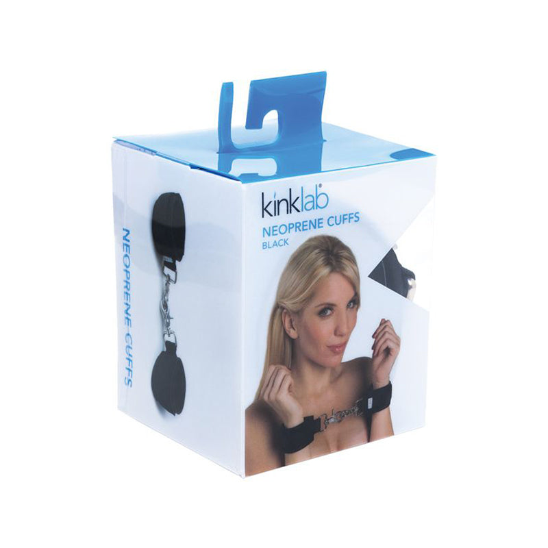 Stockroom - Kinklab Neoprene Black on Black Cuffs - Bondage & Fetish Toys - Neoprene