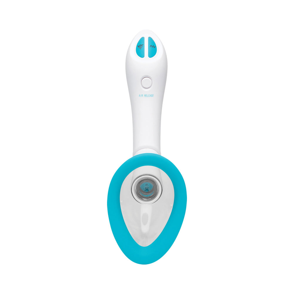 Doc Johnson - Bloom - Intimate Body Pump - Automatic - Vibrating - Rechargeable Blue/White - Vibrators - ABS