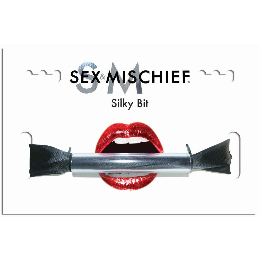 Sportsheets - Sportsheets Sex & Mischief Silky Bit Gag Black - Bondage & Fetish Toys - Polyester