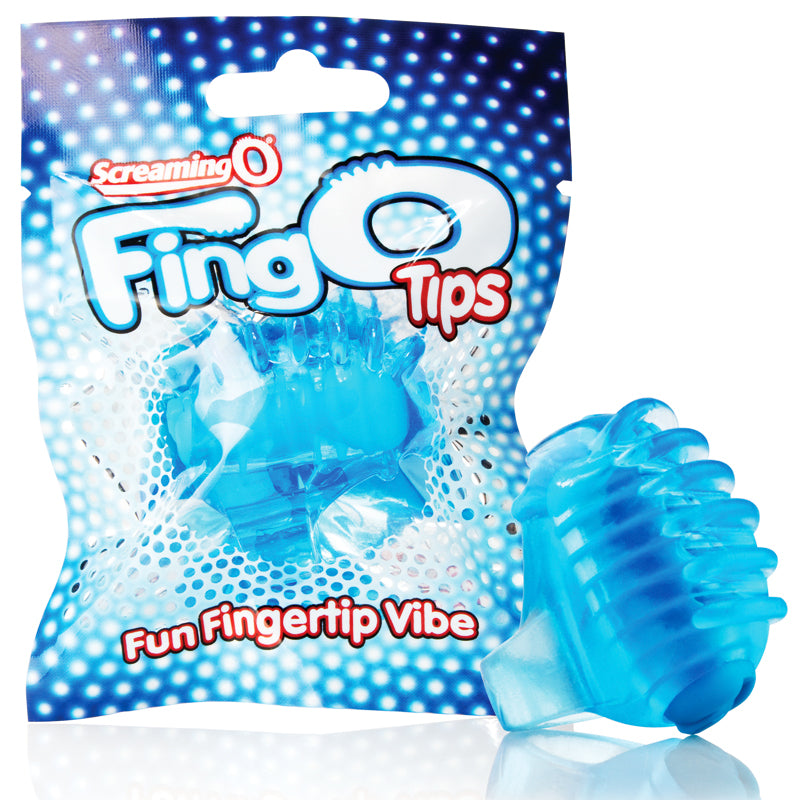 Screaming O - Screaming O FingO Tips Blue - Vibrators - TPE/TPR/Elastomers