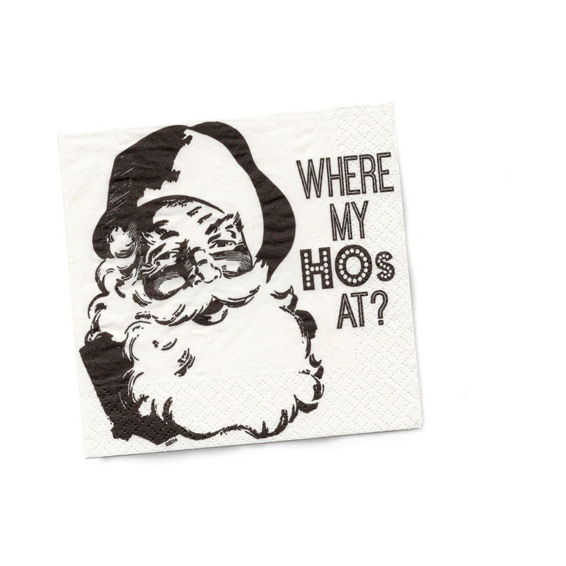 Twisted Wares - Twisted Wares Where My HOs At? Napkins 20-Pack - Novelties & Games - Paper
