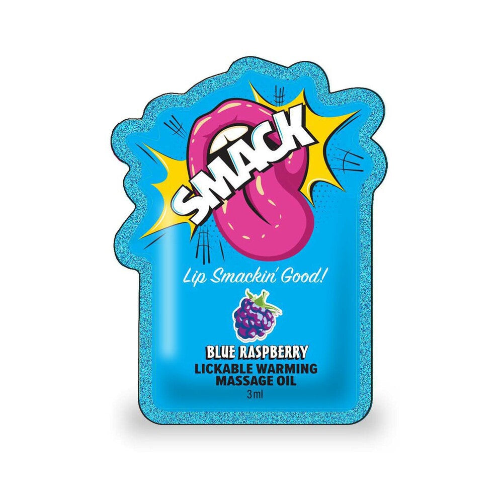 Little Genie - Smack Lickable Massage Oil 3 ml Pouch Blue Raspberry - Lubricants, Creams & Glides