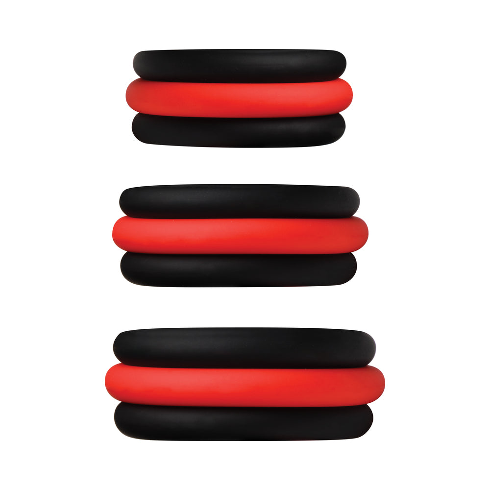 Curve Novelties - JOCK Enhancers Set of 3 - 2-in-1 Silicone C-Rings - Cockrings