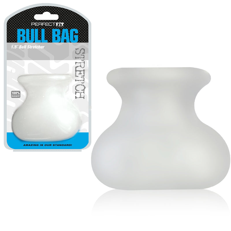 Perfect Fit - Perfect Fit Bull Bag XL 1.5in Ball Stretcher - Clear - Cockrings - TPE/TPR/Elastomers