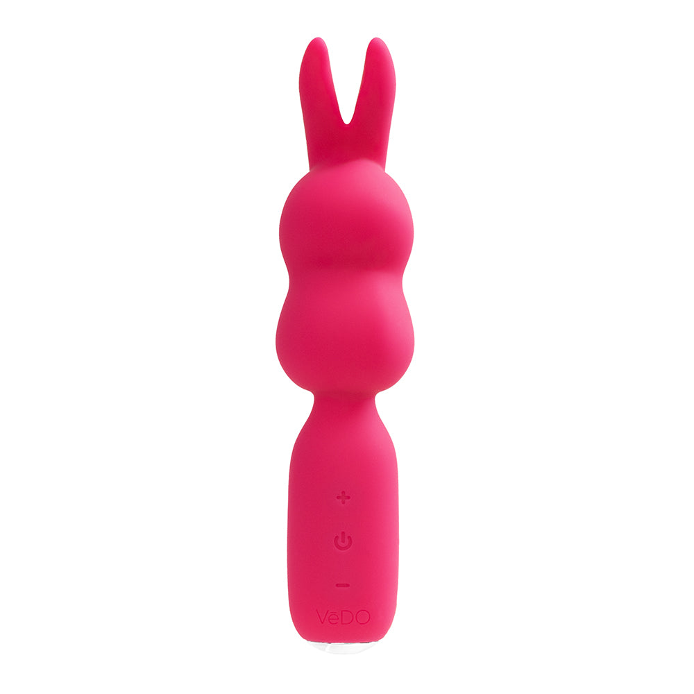 VeDO - VeDO Hopper Bunny Rechargeable Silicone Mini Wand Vibrator Pink - Vibrators - Silicone