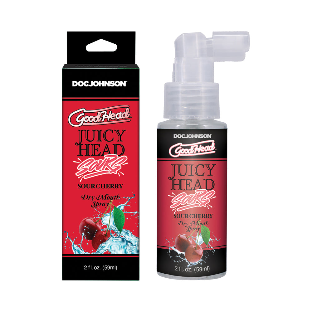 Doc Johnson - GoodHead Juicy Head Dry Mouth Spray Sour Cherry 2 oz. - Supplements & Enhancers - Liquid