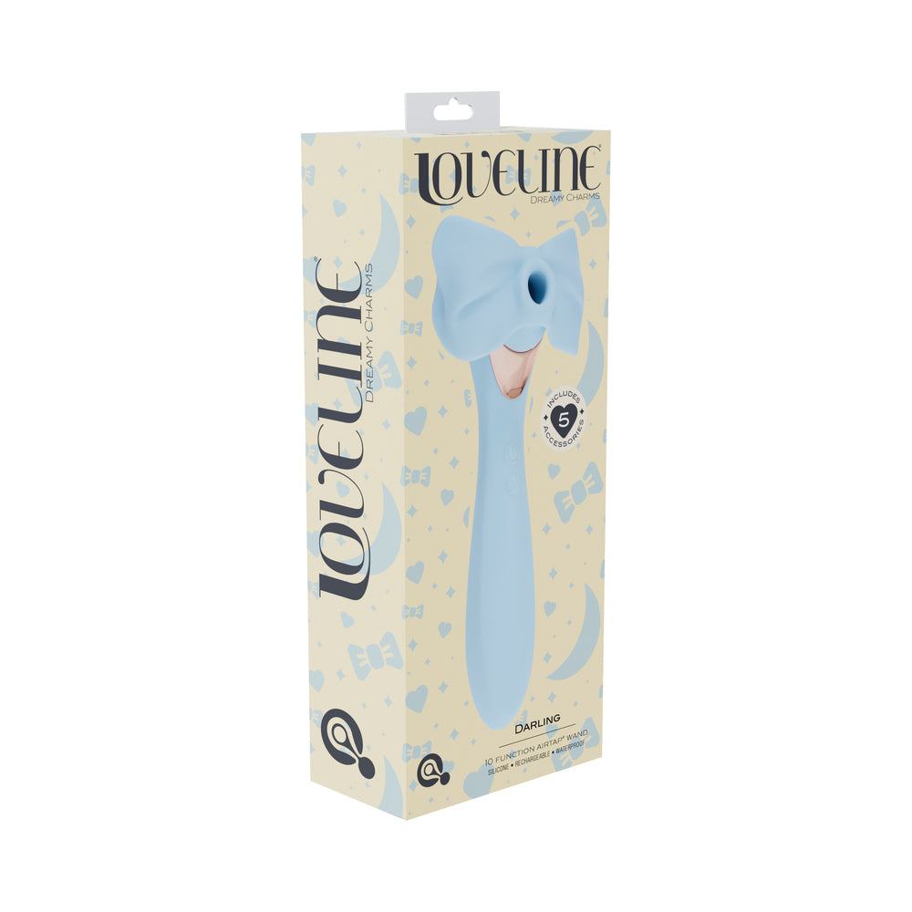 Shots - LoveLine Darling AirTapTech Rechargeable Vibrator Blue - Vibrators - Silicone