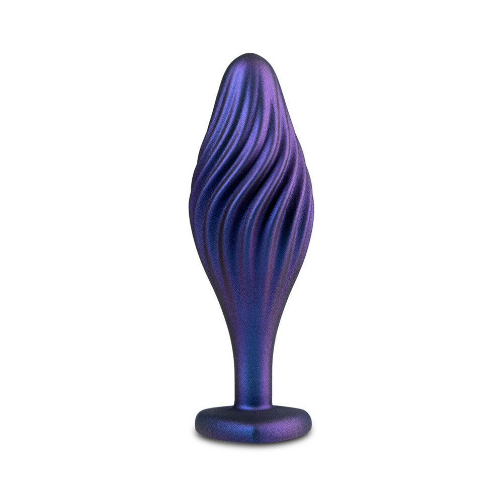 Blush - Anal Adventures Matrix Silicone Swirling Bling Plug Sapphire - Anal Toys & Stimulators - Silicone