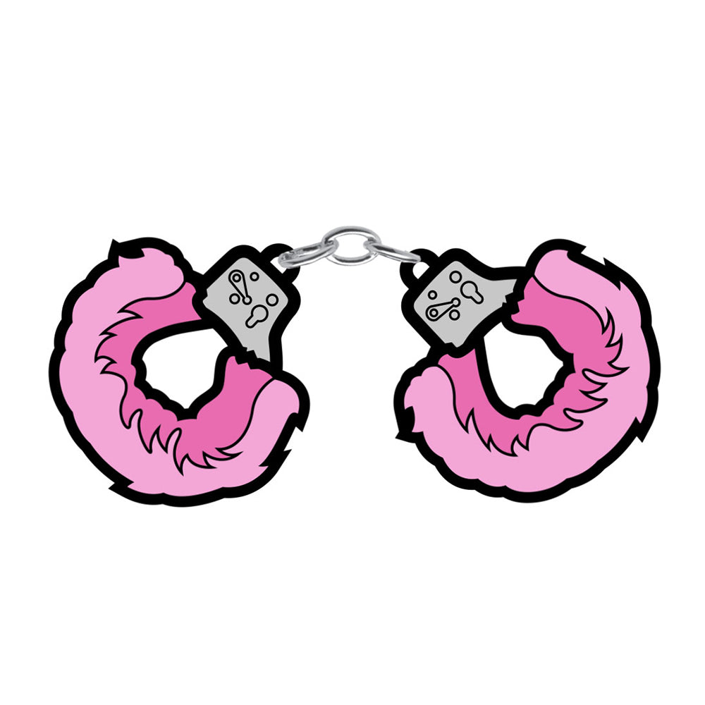 Wood Rocket - Sex Toy Pin Fuzzy Handcuffs - Novelties & Games - Metal