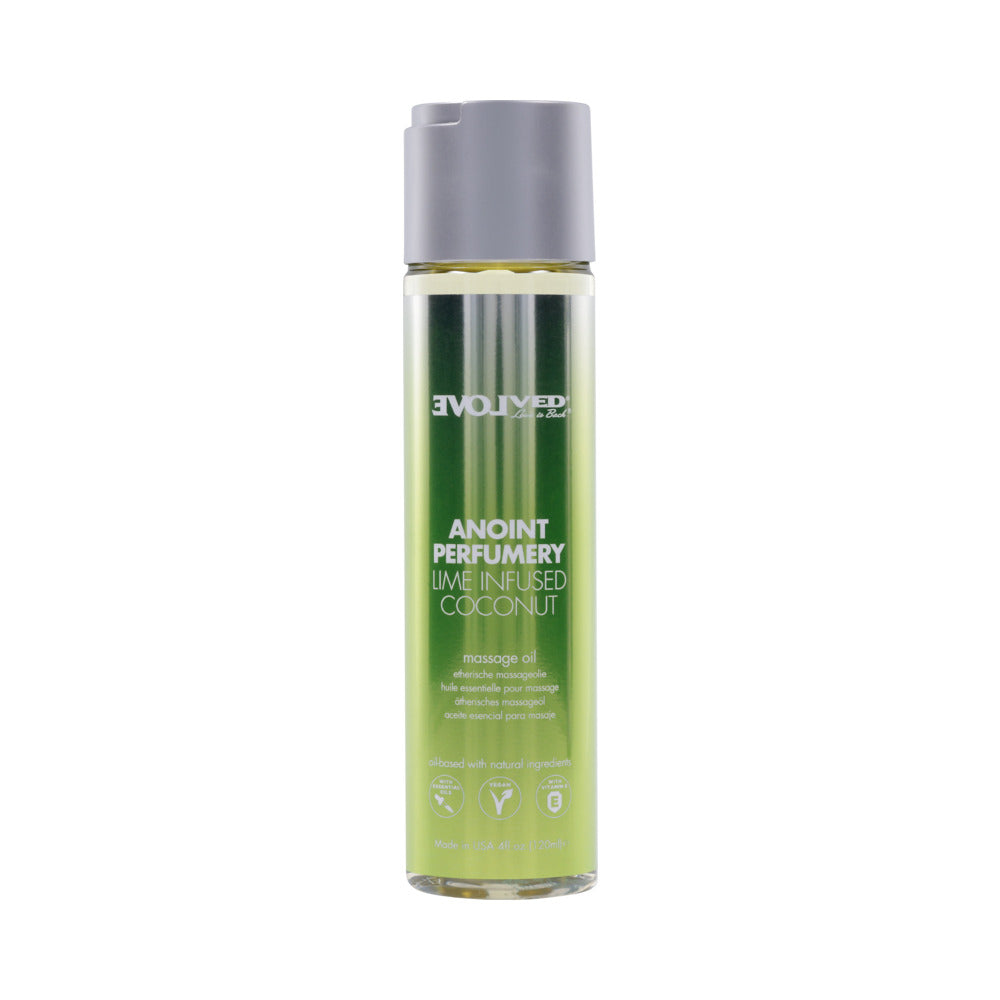 Evolved - Evolved Anoint Perfumery Lime Infused Coconut Massage Oil 4 oz. - Lubricants, Creams & Glides - Liquid