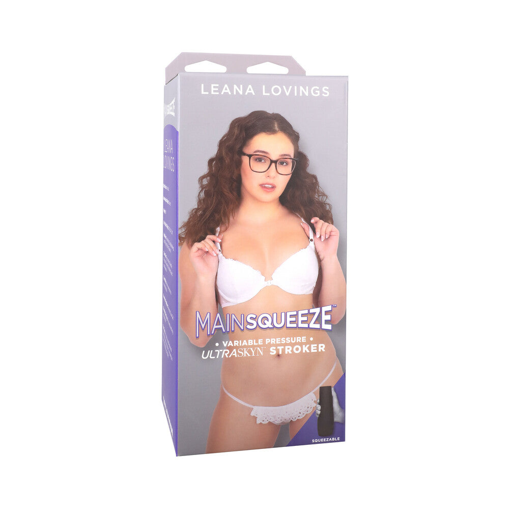 Doc Johnson - Main Squeeze Leana Lovings ULTRASKYN Stroker Pussy Vanilla - Masturbation Aids for Males - TPE/TPR/Elastomers