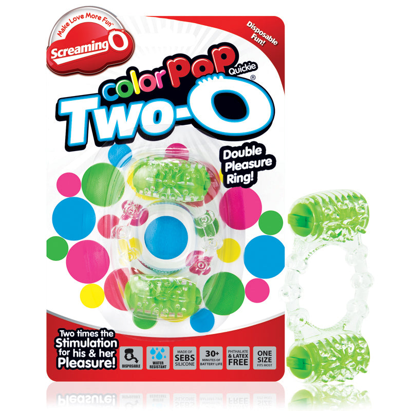 Screaming O - Screaming O Two-O Color Pop Green - Vibrators - TPE/TPR/Elastomers