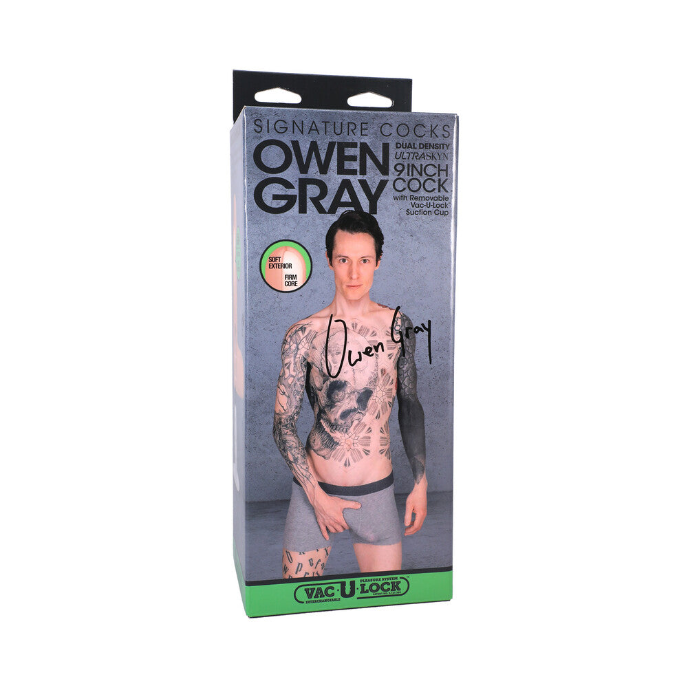 Doc Johnson - Signature Cocks Owen Gray 9 in. ULTRASKYN Dildo with Vac-U-Lock Suction Cup - Dildos - TPE/TPR/Elastomers