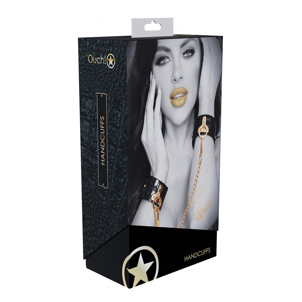 Shots - Ouch! International Rome Collection Handcuffs - Bondage & Fetish Toys - Leather