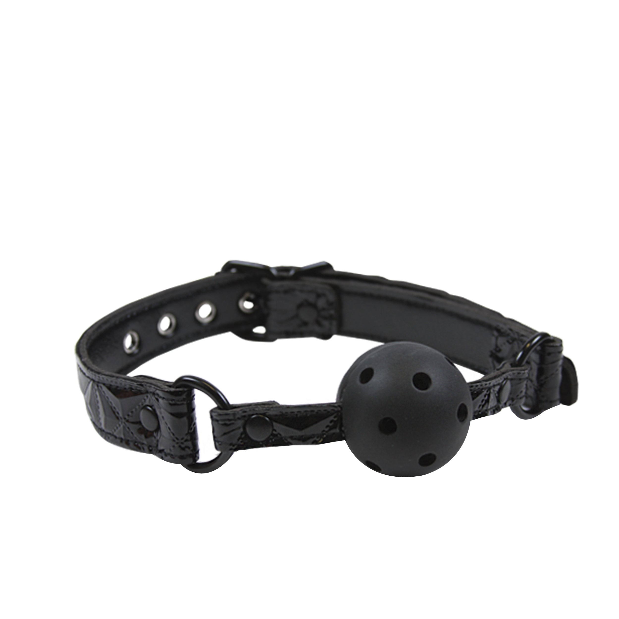 NS Novelties - Sinful Vinyl Ball Gag Black - Bondage & Fetish Toys - Vinyl