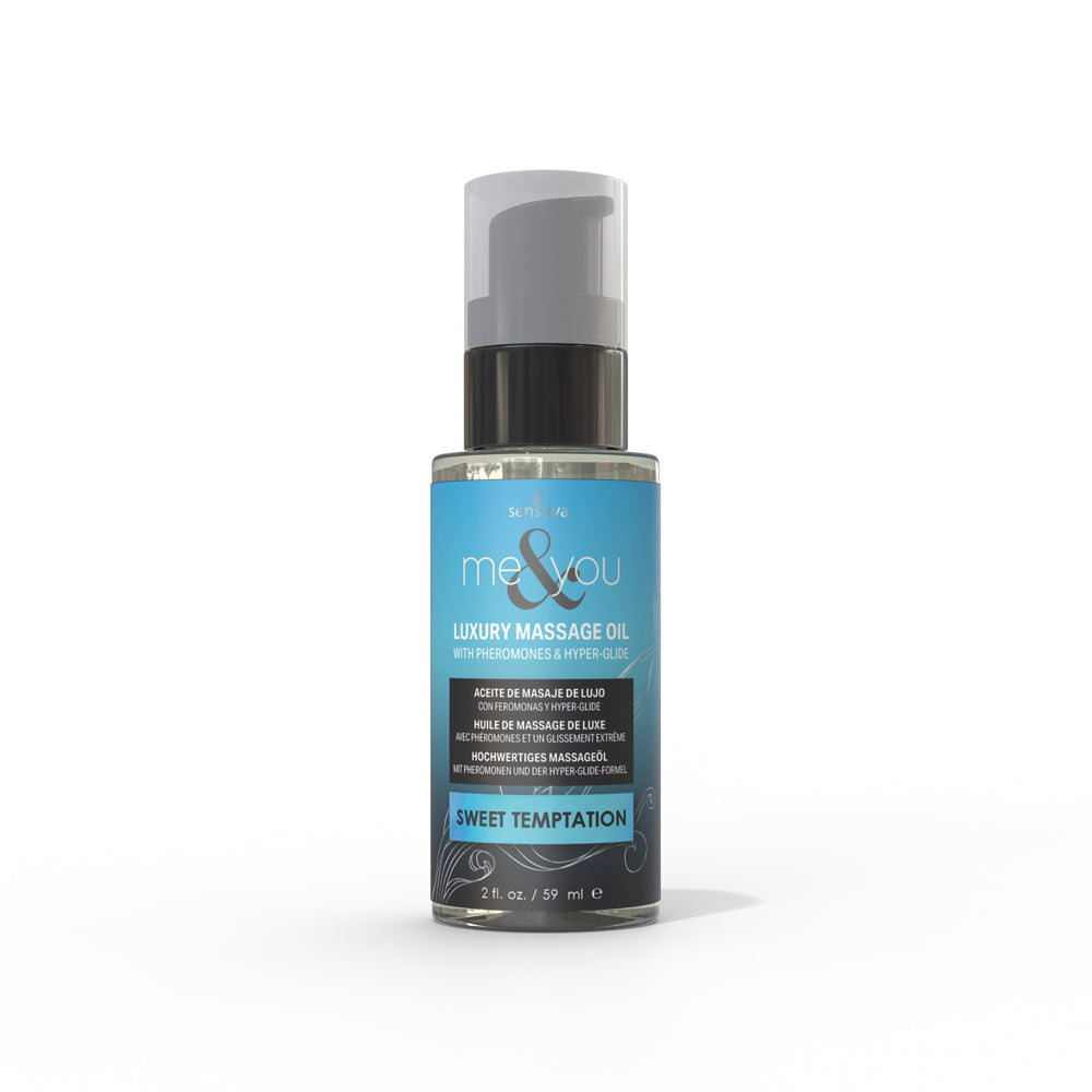 Sensuva - Sensuva Me & You Pheromone-Infused Luxury Massage Oil Sweet Temptation 2 oz. - Lubricants, Creams & Glides - Liquid