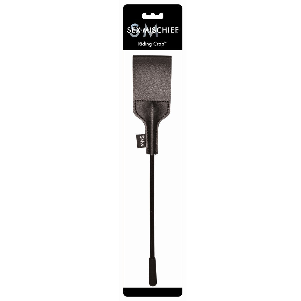 Sportsheets - Sportsheets Sex & Mischief Riding Crop Black - Bondage & Fetish Toys - Vinyl