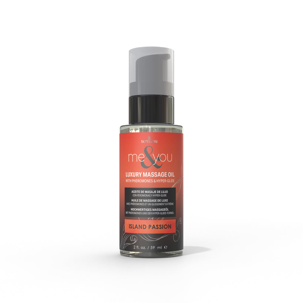 Sensuva - Sensuva Me & You Pheromone-Infused Luxury Massage Oil Island Passion 2 oz. - Lubricants, Creams & Glides - Liquid