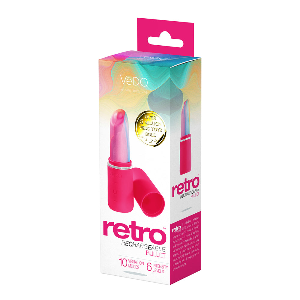 VeDO - VeDO Retro Rechargeable Bullet Pink - Vibrators - Silicone