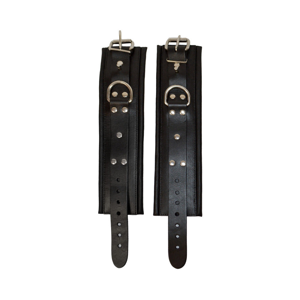 Prowler RED - Prowler RED Leather Lockable Ankle Restraints L/XL - Bondage & Fetish Toys