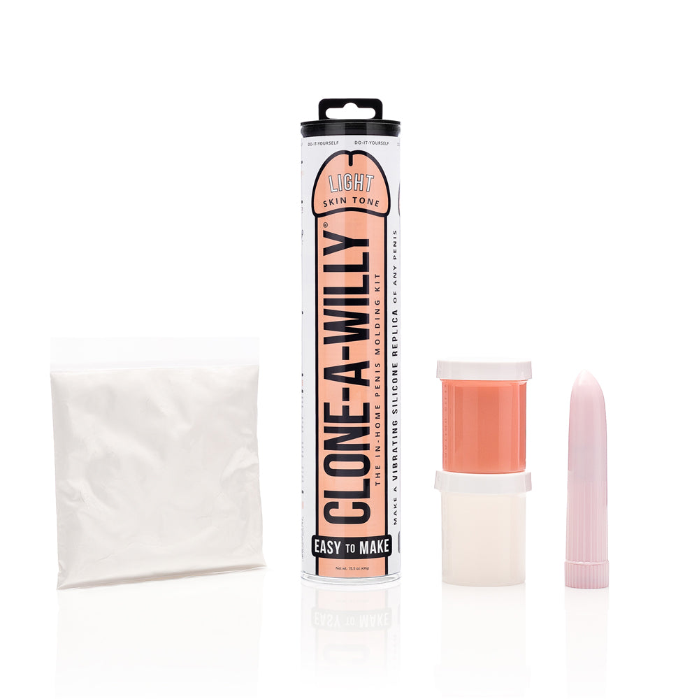 Clone-A-Willy - Clone-A-Willy DIY Vibrating Dildo Kit Light Skin Tone - Harnesses & Strap-Ons - Silicone