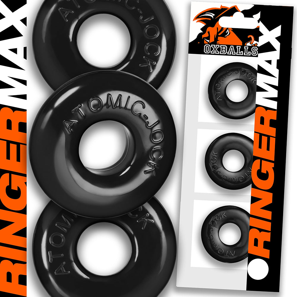 Oxballs - OxBalls Ringer Max 3-Pack Black - Accessories - TPE/TPR/Elastomers