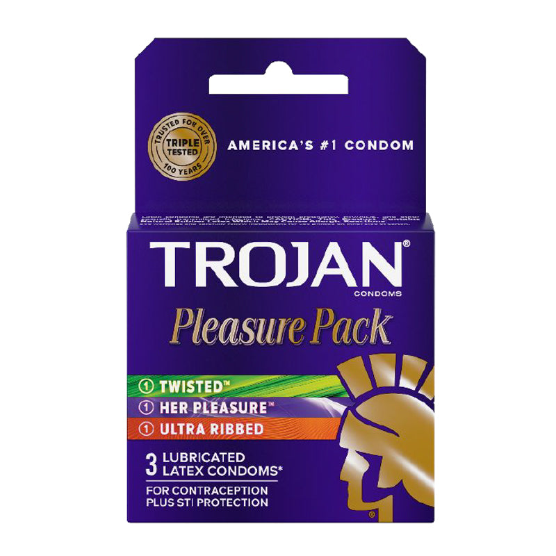 Paradise Marketing - Trojan Pleasure Pack 3-Pack - General - Latex