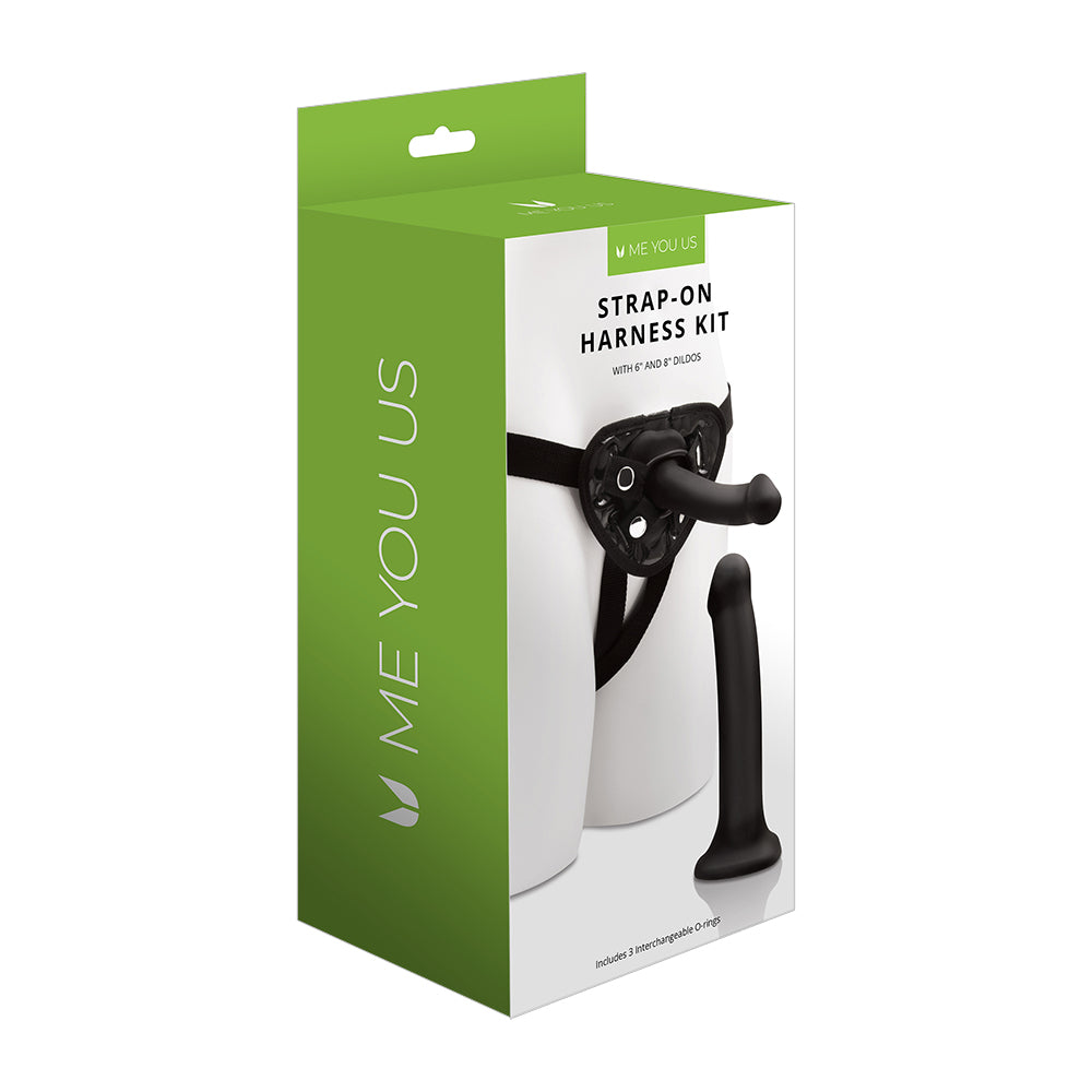 Me You Us - Me You Us Strap-On Harness Kit with 6 in. and 8 in. Dildos - Harnesses & Strap-Ons - Silicone