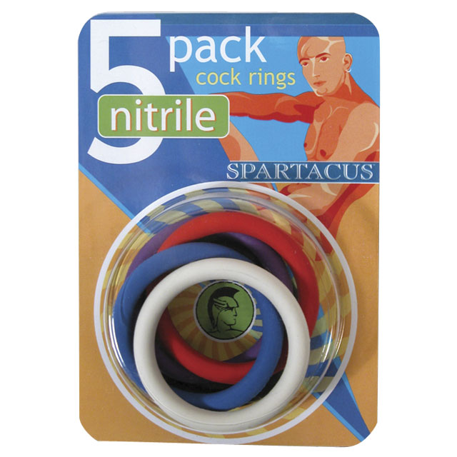 Spartacus - Spartacus Nitrile Cock Rings (5 Per Package/1 1/4in each) - Cockrings