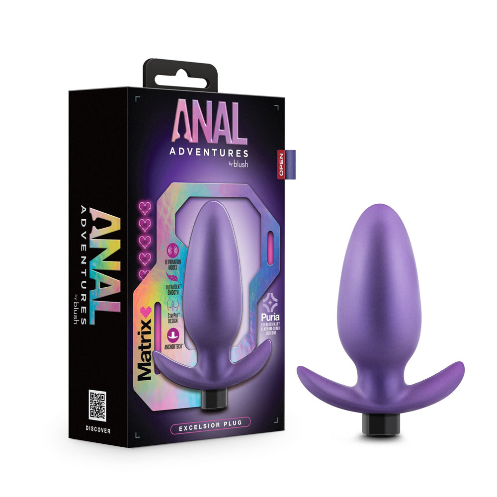 Blush - Anal Adventures Matrix Excelsior Plug Astro Violet - Anal Toys & Stimulators - Silicone