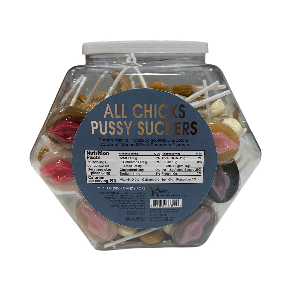 Kheper Games - All Chicks Pussy Suckers 72pc Bowl - Novelties & Games