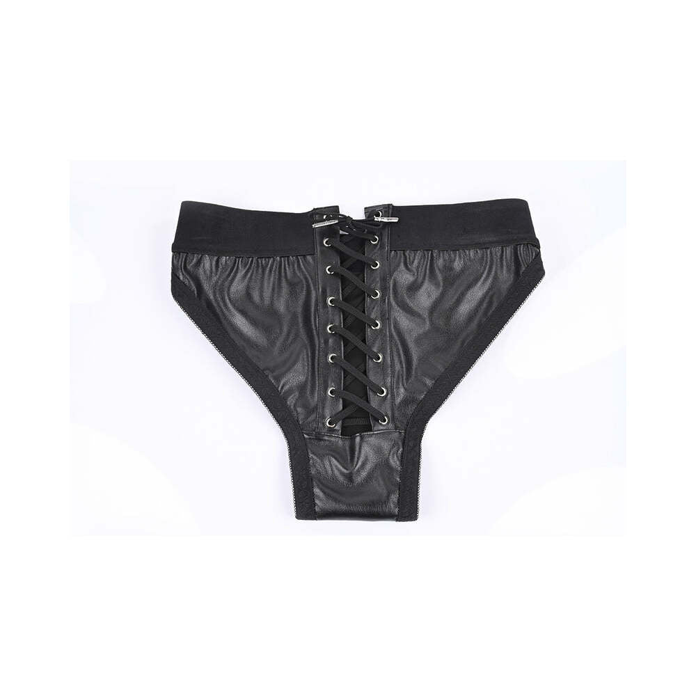 Sportsheets - Sportsheets Em.Ex. Fit Harness Patent Corset S - Harnesses & Strap-Ons - Faux Leather/Vegan Leather