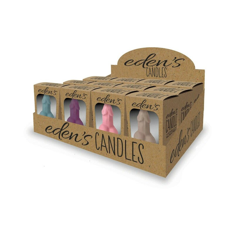 Little Genie - Eden''s Penis Candles 12-Piece Display - Sexual Wellness - Wax