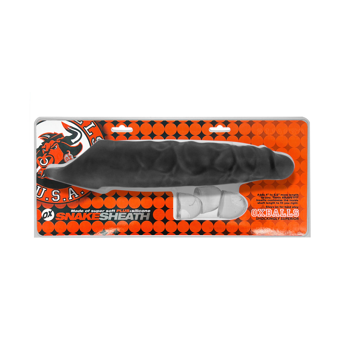 Oxballs - OxBalls Snake Deep-Reacher Cocksheath Black Ice - Penis Extension & Sleeves - Silicone