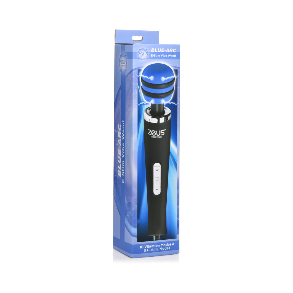 XR Brands - Zeus Electrosex E-Stim Vibrating Wand Massager - Bondage & Fetish Toys - Silicone