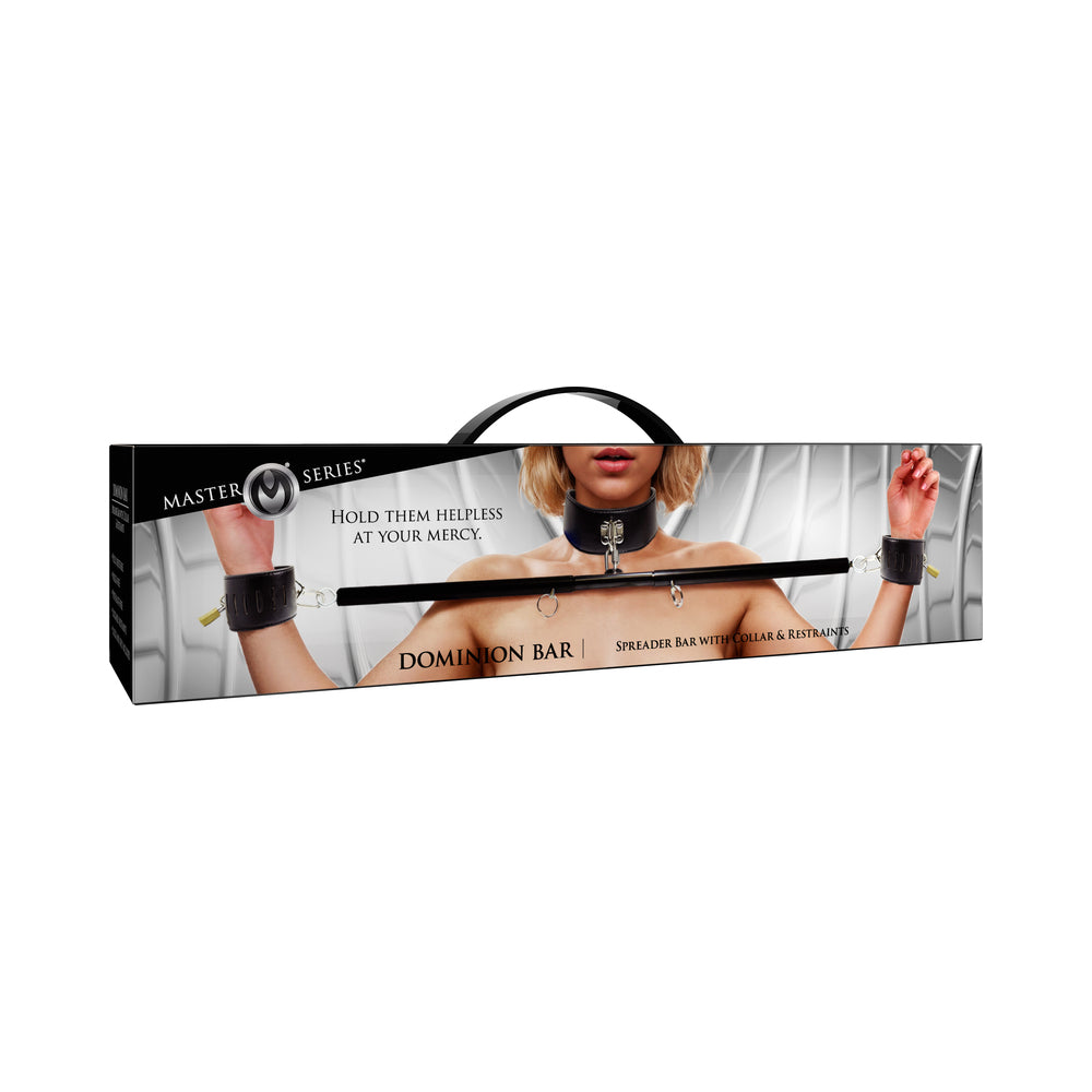 XR Brands - Master Series Spreader Bar with Collar - Bondage & Fetish Toys - Metal