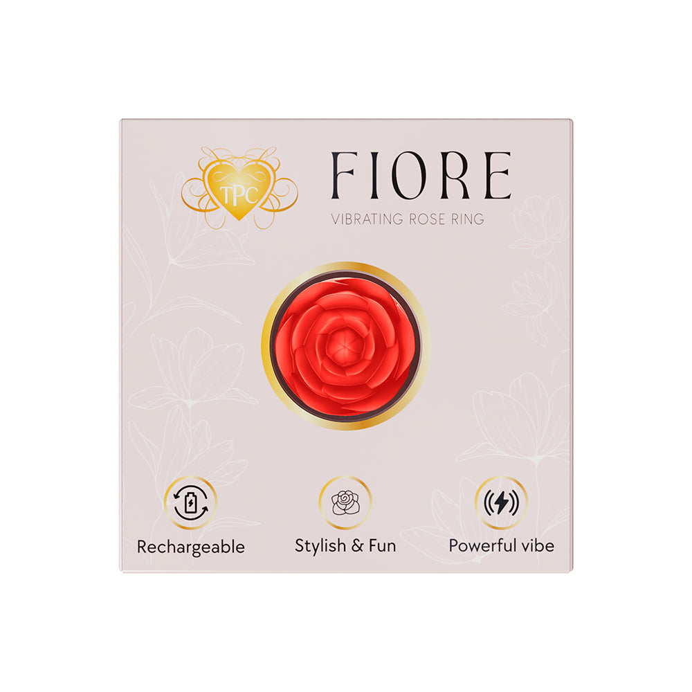 Savage Me - The Pleasure Company Fiore Rose Ring Vibrator Red - Vibrators