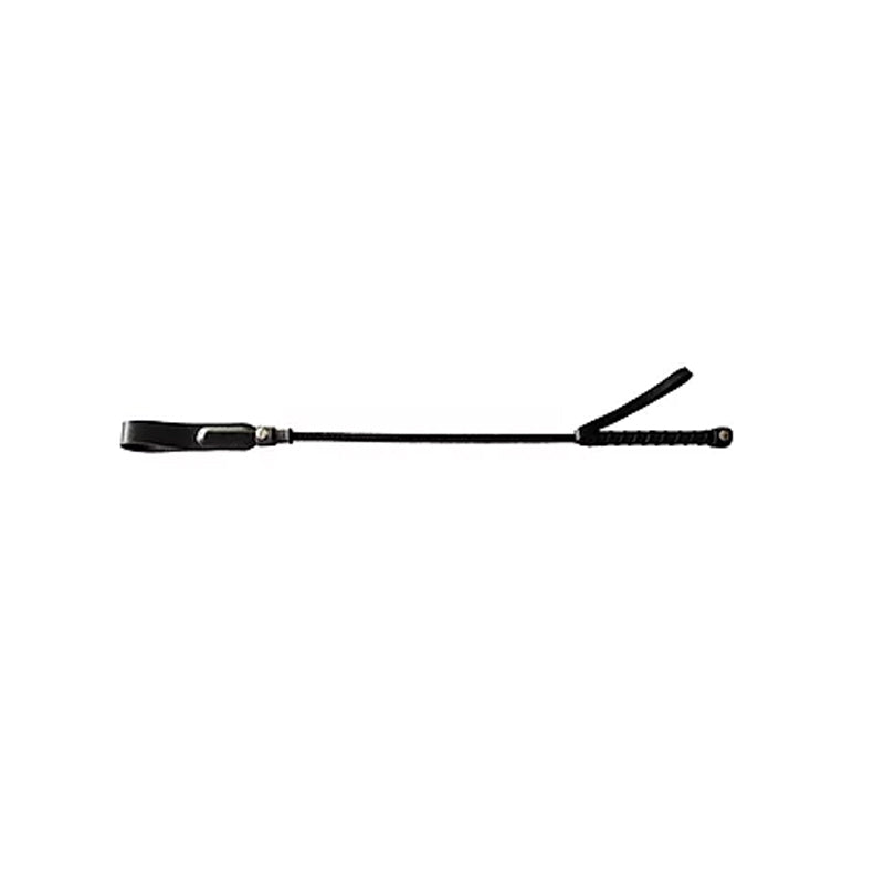 Rouge Garments - Short Riding Crop Slim Tip (20") - BLACK - Bondage & Fetish Toys - Leather