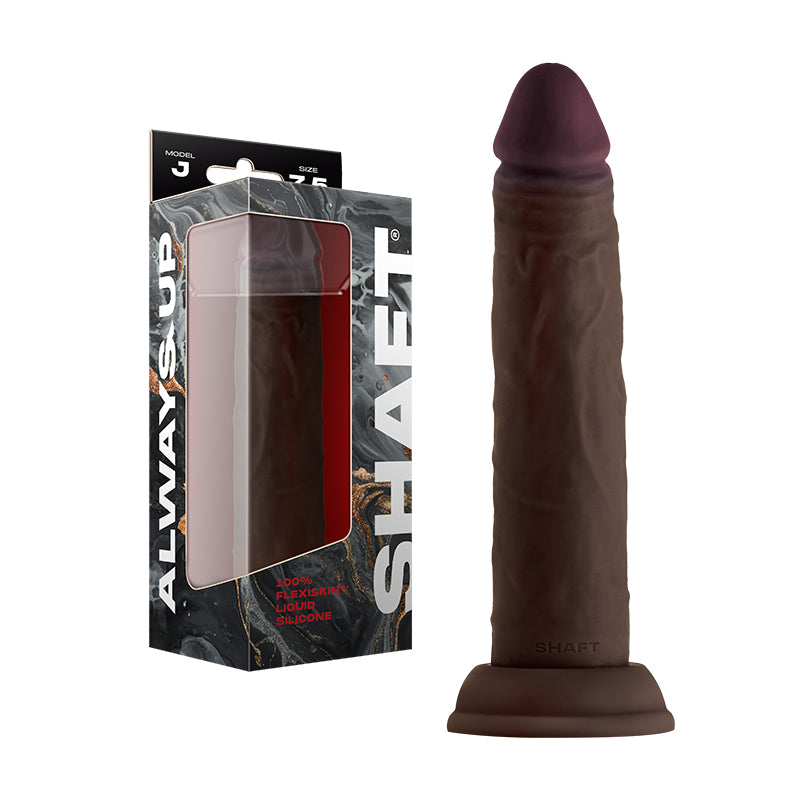 Shaft - Shaft Model J: 7.5 in. Dual Density Silicone Dildo Mahogany - Dildos - Silicone
