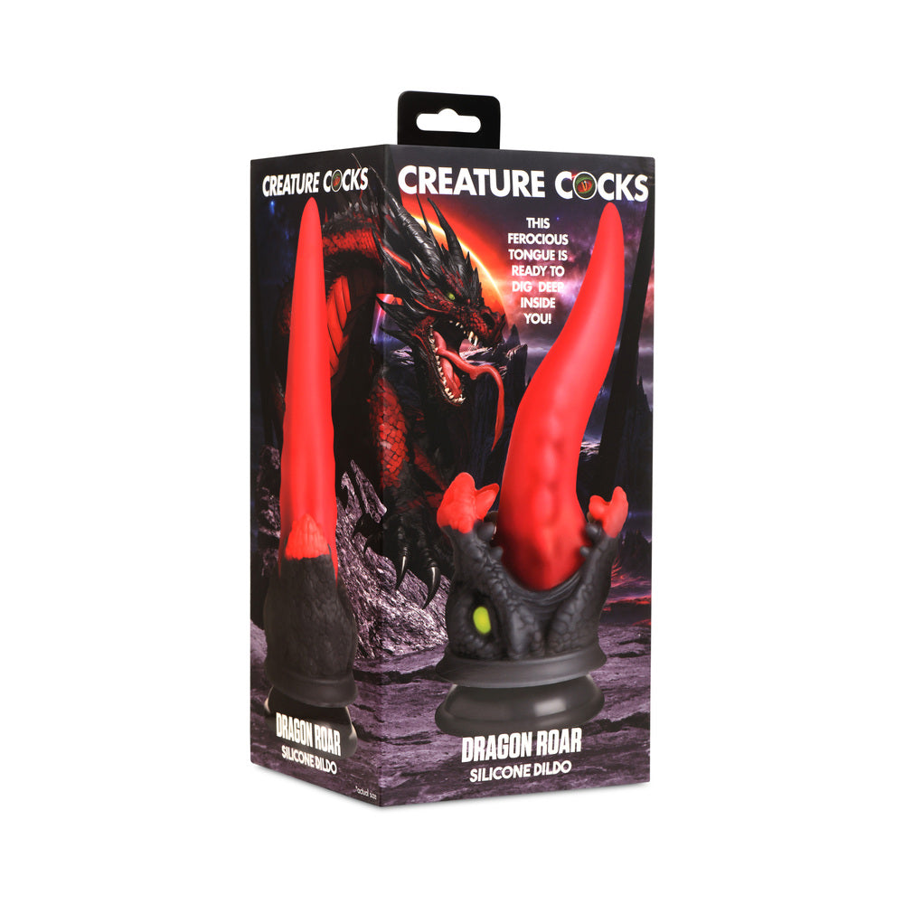 XR Brands - Creature Cocks Dragon Roar Silicone Dildo - Dildos - Silicone