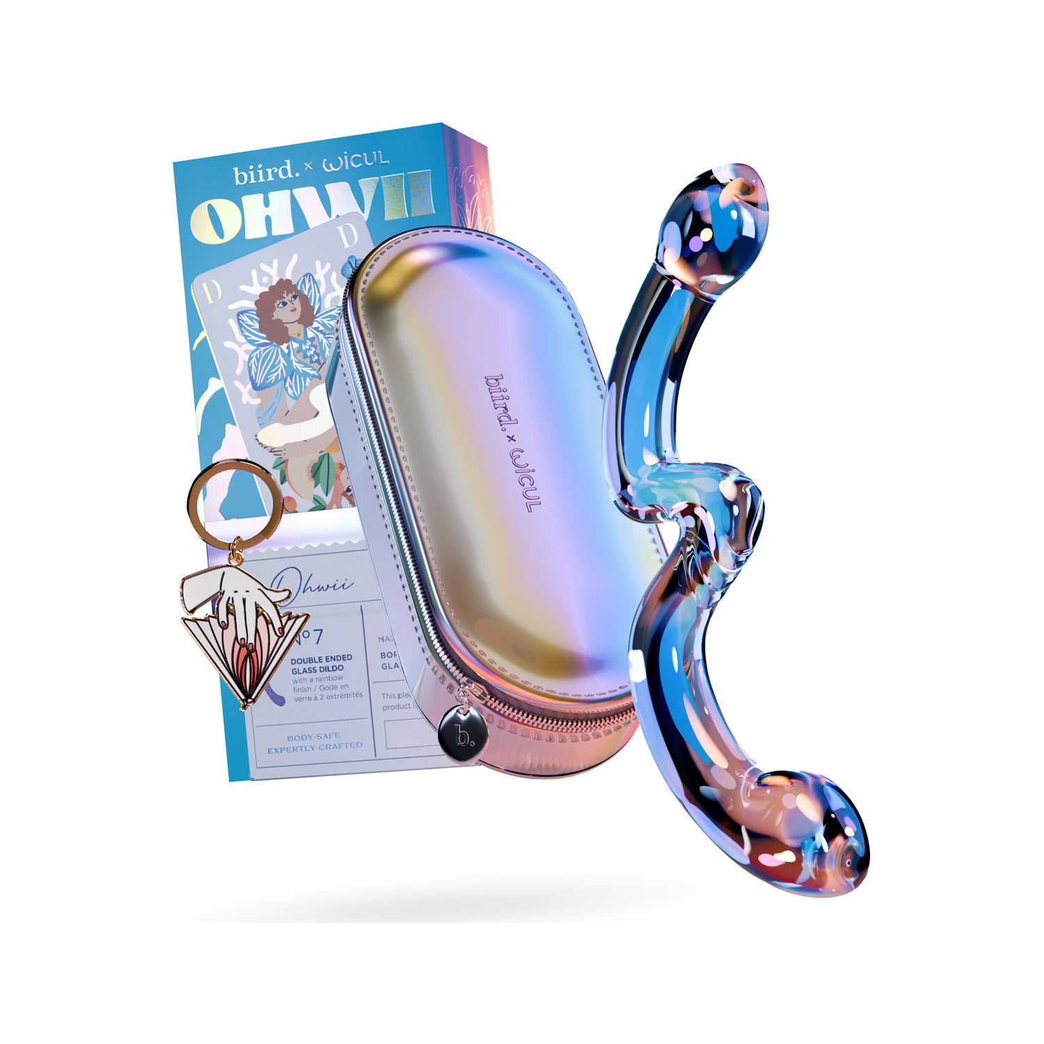 Biird - Biird x Wicul OhWii Double-Ended Glass Dildo for G-Spot & P-Spot - Dildos - Glass