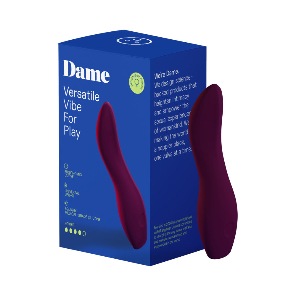 Dame - Dame Dip 2.0 Classic Vibrator Plum - Vibrators - Silicone